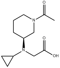 [((S)-1-Acetyl-piperidin-3-yl)-cyclopropyl-aMino]-acetic acid Structure