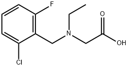 N-(2-氯-6-氟苄基)-N-乙基甘氨酸, 1181702-16-8, 结构式