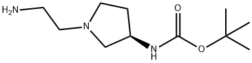(R)-1-(2-氨基乙基)-N-BOC-吡咯烷-3-胺, 1354011-20-3, 结构式