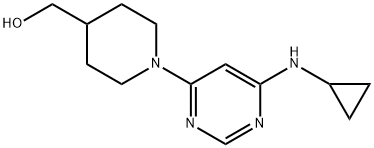 [1-(6-CyclopropylaMino-pyriMidin-4-yl)-piperidin-4-yl]-Methanol Structure
