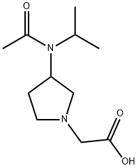[3-(Acetyl-isopropyl-aMino)-pyrrolidin-1-yl]-acetic acid 化学構造式