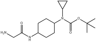 [4-(2-AMino-acetylaMino)-cyclohexyl]-cyclopropyl-carbaMic acid tert-butyl ester Struktur