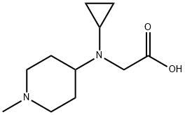 N-环丙基-N-(1-甲基哌啶-4-基)甘氨酸 结构式