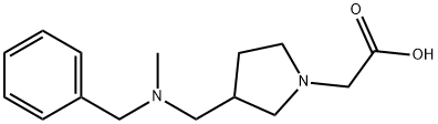 {3-[(Benzyl-Methyl-aMino)-Methyl]-pyrrolidin-1-yl}-acetic acid Structure