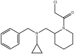 1-{2-[(Benzyl-cyclopropyl-aMino)-Methyl]-piperidin-1-yl}-2-chloro-ethanone,1353954-88-7,结构式