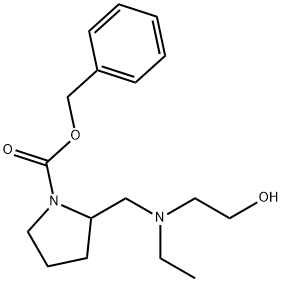 2-{[Ethyl-(2-hydroxy-ethyl)-aMino]-Methyl}-pyrrolidine-1-carboxylic acid benzyl ester 结构式