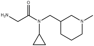 2-AMino-N-cyclopropyl-N-(1-Methyl-piperidin-3-ylMethyl)-acetaMide 化学構造式