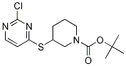 3-(2-Chloro-pyriMidin-4-ylsulfanyl)
-piperidine-1-carboxylic acid tert-
butyl ester Struktur