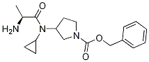 3-[((S)-2-AMino-propionyl)-cyclopropyl-aMino]-pyrrolidine-1-carboxylic acid benzyl ester 结构式