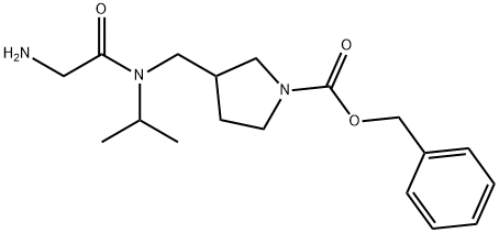 3-{[(2-AMino-acetyl)-isopropyl-aMino]-Methyl}-pyrrolidine-1-carboxylic acid benzyl ester,1353987-34-4,结构式