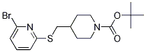 4-(6-BroMo-pyridin-2-ylsulfanylMeth
yl)-piperidine-1-carboxylic acid tert-butyl ester 结构式