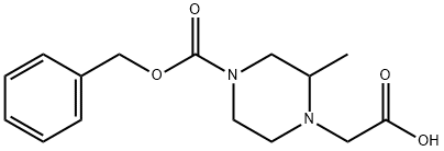 4-CarboxyMethyl-3-Methyl-piperazine-1-carboxylic acid benzyl ester Structure