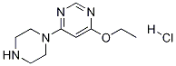 4-乙氧基-6-哌嗪-1-基-嘧啶盐酸盐, 1185310-50-2, 结构式