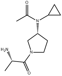 N-[(R)-1-((S)-2-AMino-propionyl)-pyrrolidin-3-yl]-N-cyclopropyl-acetaMide Structure