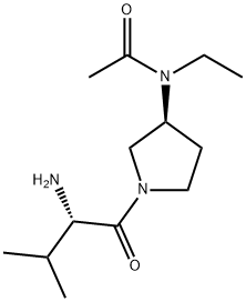 N-[(S)-1-((S)-2-AMino-3-Methyl-butyryl)-pyrrolidin-3-yl]-N-ethyl-acetaMide Struktur