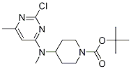 4-[(2-Chloro-6-methyl-pyrimidin-4-yl)-methyl-amino]-piperidine-1-carboxylic acid tert-butyl ester Struktur