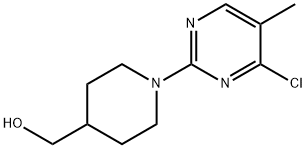 [1-(4-Chloro-5-methyl-pyrimidin-2-yl)-piperidin-4-yl]-methanol Struktur