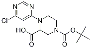 4-(6-Chloro-pyrimidin-4-yl)-piperazine-1,3-dicarboxylic acid 1-tert-butyl ester Structure