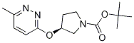 (S)-3-(6-Methyl-pyridazin-3-yloxy)-pyrrolidine-1-carboxylic acid tert-butyl ester Structure