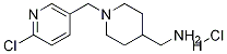 [1-(6-Chloro-pyridin-3-ylmethyl)-piperidin-4-yl]-methyl-amine hydrochloride Struktur