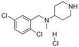 (2,5-Dichloro-benzyl)-methyl-piperidin-4-yl-amine hydrochloride Structure