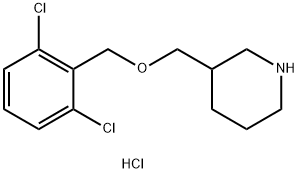 3-(2,6-Dichloro-benzyloxymethyl)-piperidine hydrochloride Structure