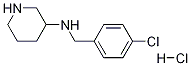 (4-Chloro-benzyl)-piperidin-3-yl-amine hydrochloride Struktur
