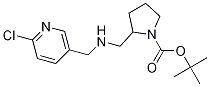 2-{[(6-Chloro-pyridin-3-ylmethyl)-amino]-methyl}-pyrrolidine-1-carboxylic acid tert-butyl ester Struktur