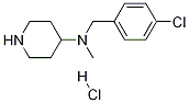 (4-Chloro-benzyl)-methyl-piperidin-4-yl-amine hydrochloride 化学構造式