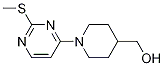 [1-(2-Methylsulfanyl-pyrimidin-4-yl)-piperidin-4-yl]-methanol 化学構造式
