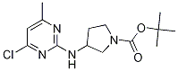 3-(4-Chloro-6-methyl-pyrimidin-2-ylamino)-pyrrolidine-1-carboxylic acid tert-butyl ester Struktur
