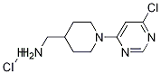 [1-(6-氯-嘧啶-4-基)-哌啶-4-基]-甲基-胺盐酸盐,,结构式
