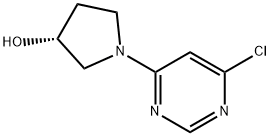 (R)-1-(6-氯-嘧啶-4-基)-吡咯烷-3-醇, 1264038-82-5, 结构式