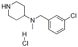 (3-Chloro-benzyl)-methyl-piperidin-4-yl-amine hydrochloride Structure