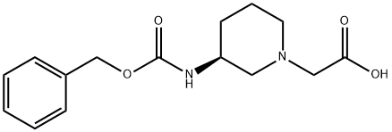 ((S)-3-BenzyloxycarbonylaMino-piperidin-1-yl)-acetic acid Structure