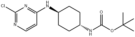 (1R,4R)-[4-(2-Chloro-pyriMidin-4-ylaMino)-cyclohexyl]-carbaMic acid tert-butyl ester Structure