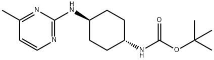 (1R,4R)-[4-(4-Methyl-pyriMidin-2-ylaMino)-cyclohexyl]-carbaMic acid tert-butyl ester 化学構造式