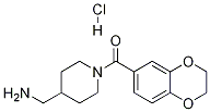 (4-AMinoMethyl-piperidin-1-yl)-(2,3-dihydro-benzo[1,4]dioxin-6-yl)-Methanone hydrochloride Structure