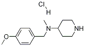 (4-Methoxy-benzyl)-Methyl-piperidin-4-yl-aMine hydrochloride Struktur