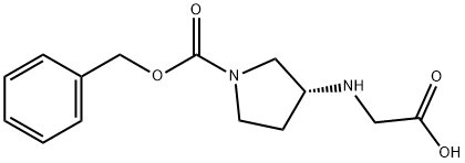 (R)-3-(CarboxyMethyl-aMino)-pyrrolidine-1-carboxylic acid benzyl ester Structure