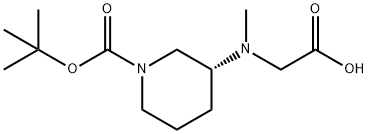 (R)-3-(CarboxyMethyl-Methyl-aMino)-piperidine-1-carboxylic acid tert-butyl ester Structure