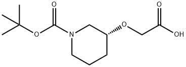 (R)-3-CarboxyMethoxy-piperidine-1-carboxylic acid tert-butyl ester Structure