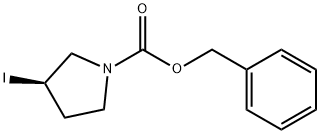 (R)-3-Iodo-pyrrolidine-1-carboxylic acid benzyl ester 结构式