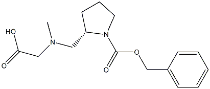 (S)-2-[(CarboxyMethyl-Methyl-aMino)-Methyl]-pyrrolidine-1-carboxylic acid benzyl ester Struktur