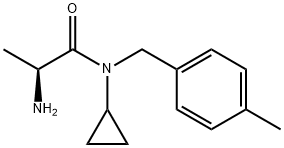 (S)-2-氨基-N-环丙基-N-(4-甲基苄基)丙酰胺, 1292555-55-5, 结构式