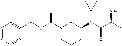 (S)-3-[((S)-2-AMino-propionyl)-cyclopropyl-aMino]-piperidine-1-carboxylic acid benzyl ester Struktur