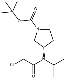 (S)-3-[(2-Chloro-acetyl)-isopropyl-aMino]-pyrrolidine-1-carboxylic acid tert-butyl ester,1353998-23-8,结构式
