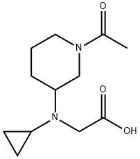 [(1-Acetyl-piperidin-3-yl)-cyclopropyl-aMino]-acetic acid Struktur