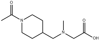 [(1-Acetyl-piperidin-4-ylMethyl)-Methyl-aMino]-acetic acid 结构式