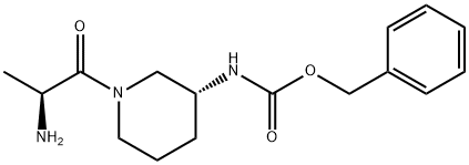 [(R)-1-((S)-2-AMino-propionyl)-piperidin-3-yl]-carbaMic acid benzyl ester 化学構造式